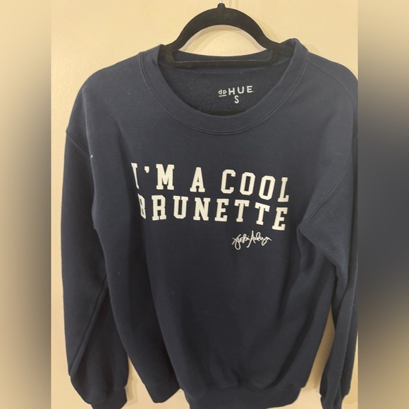 I’m a Cool Brunettee Blue Sweatshirt Adult Small by Dp Hue - Picture 3 of 6